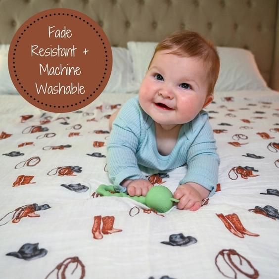 Swaddle Blanket - Western Boots