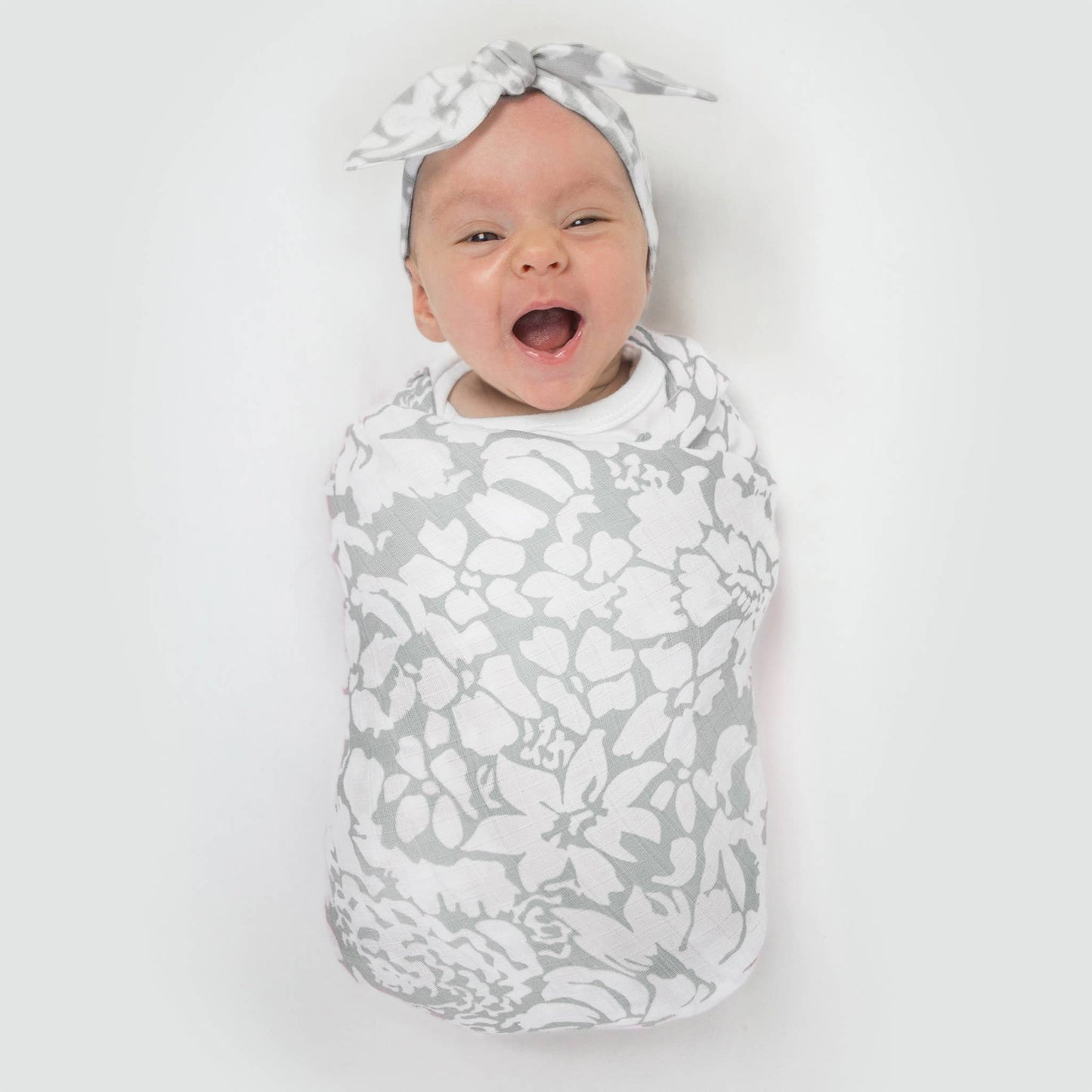 Lush Gray Muslin Marquisette Swaddle Blanket
