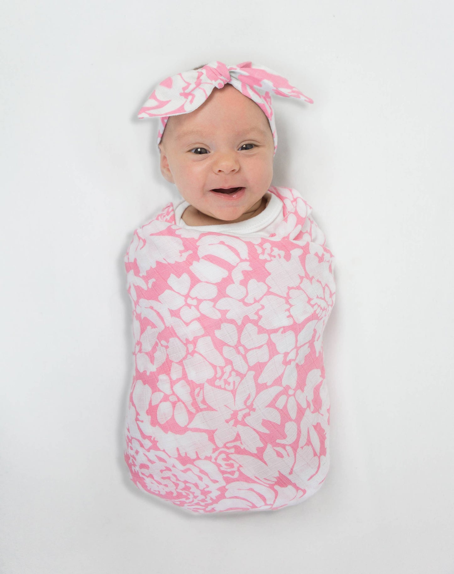 Lush Pink Muslin Marquisette Swaddle Blanket