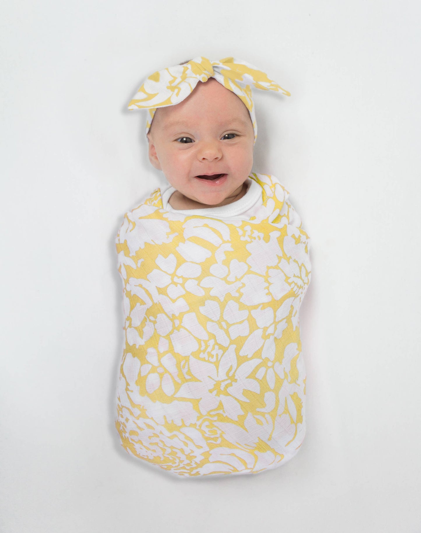 Lush Yellow Muslin Marquisette Swaddle Blanket
