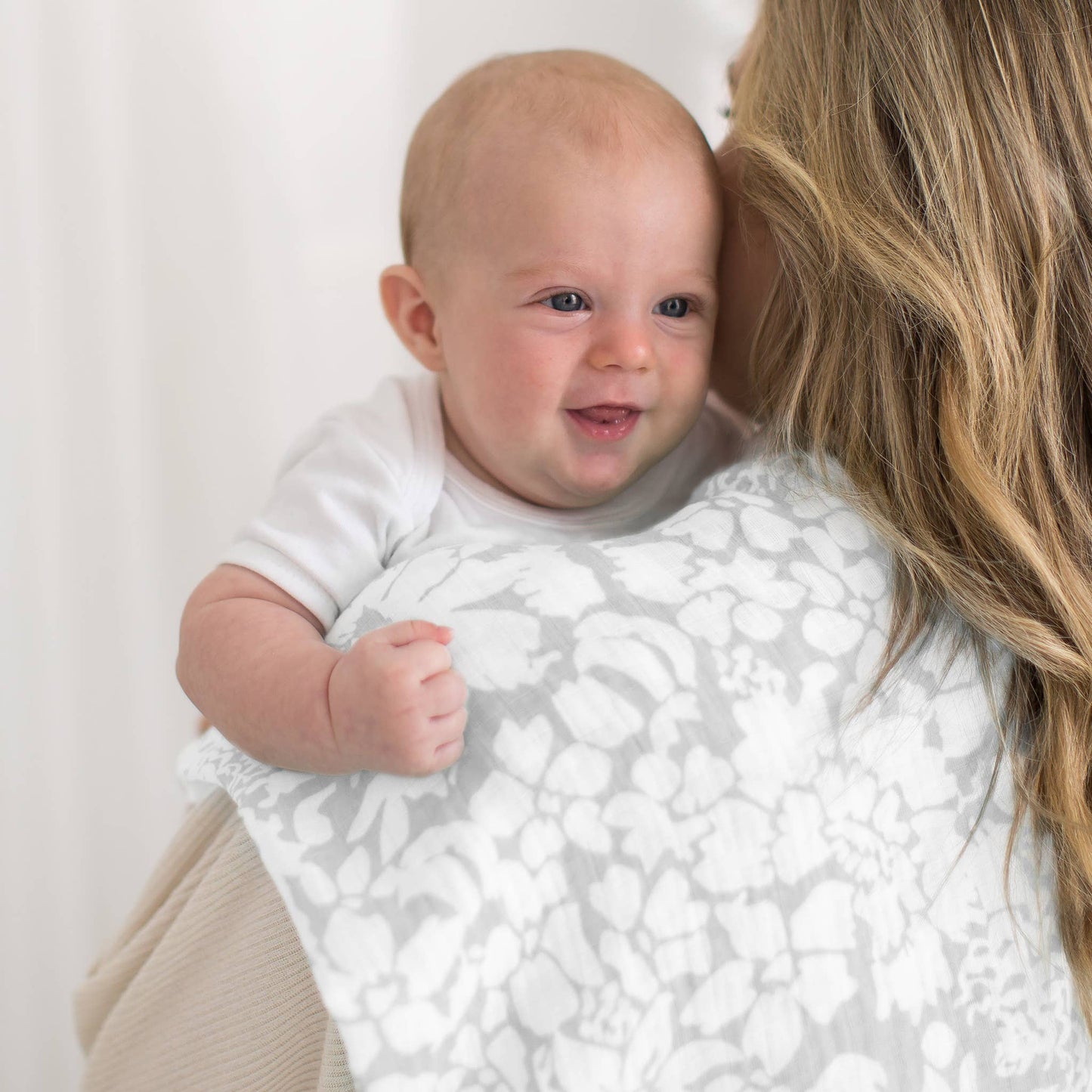 Lush Gray Muslin Marquisette Swaddle Blanket