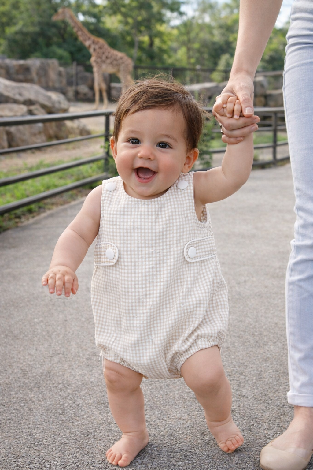 Khaki Windowpane Bubble