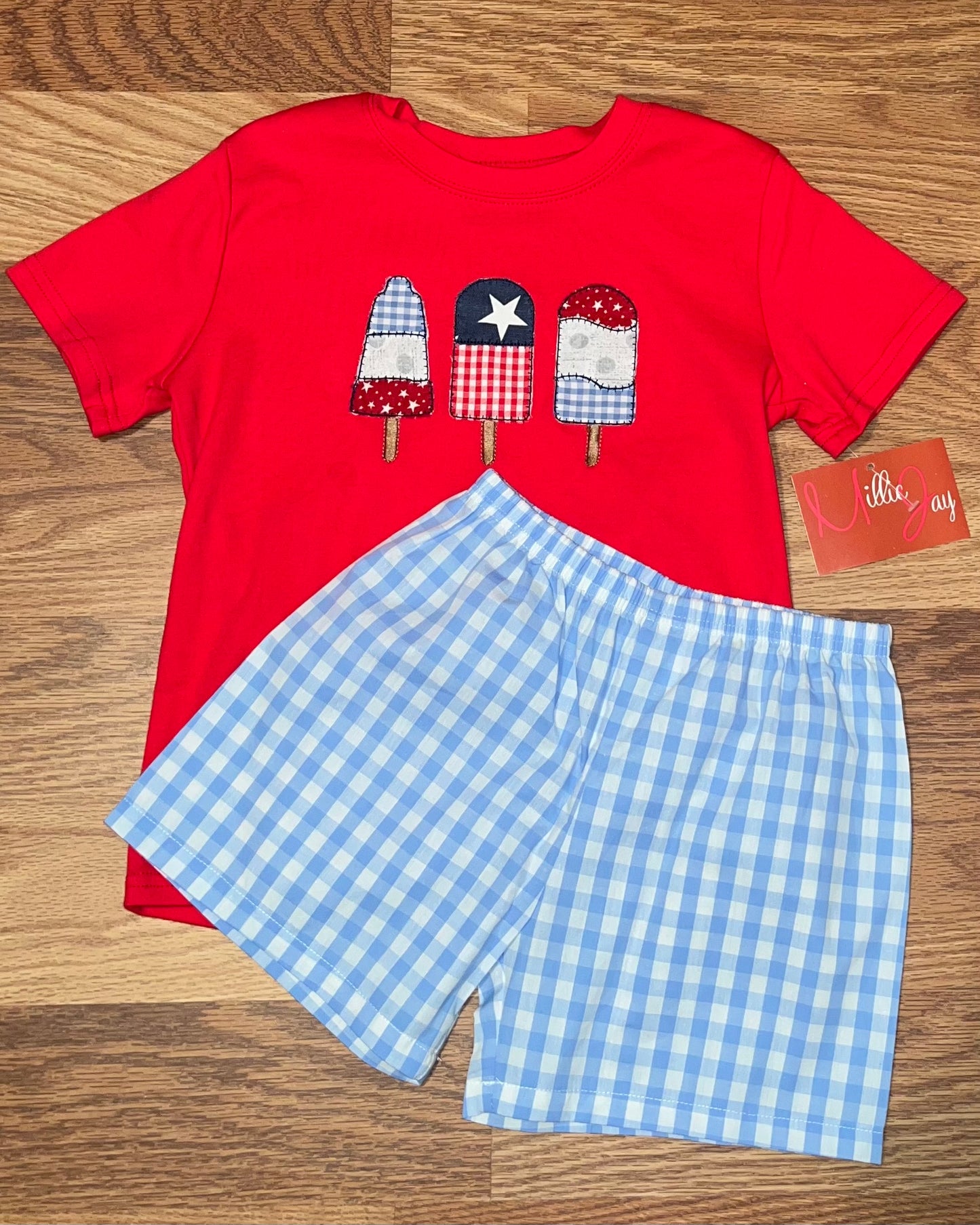 Popsicle Applique Boy's Short Set