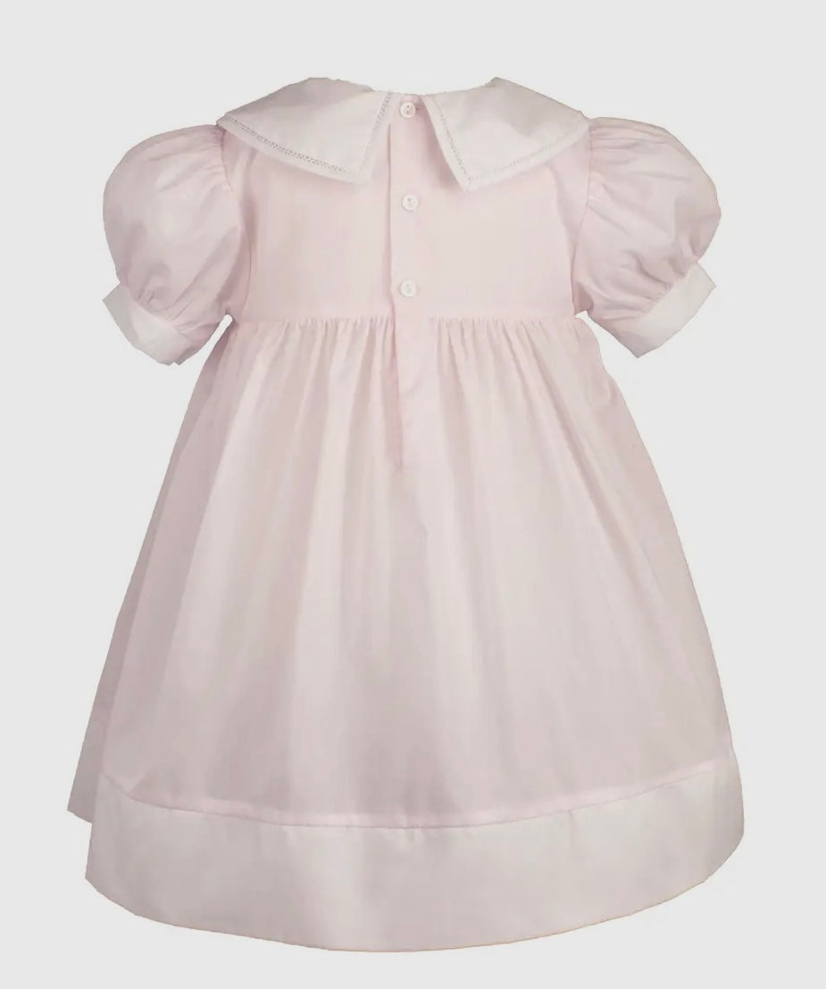 Split Collar Smocked Dress