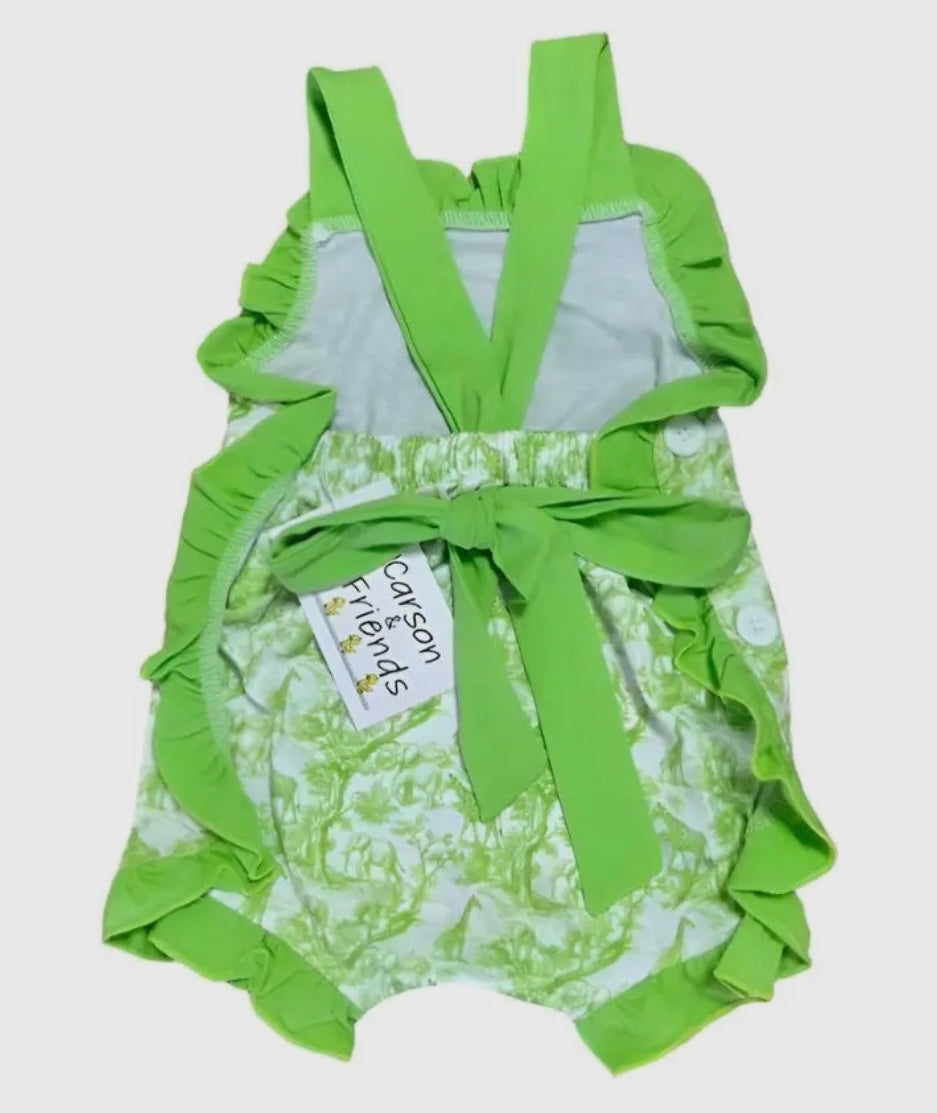 Safari Toile Ruffled Sunsuit