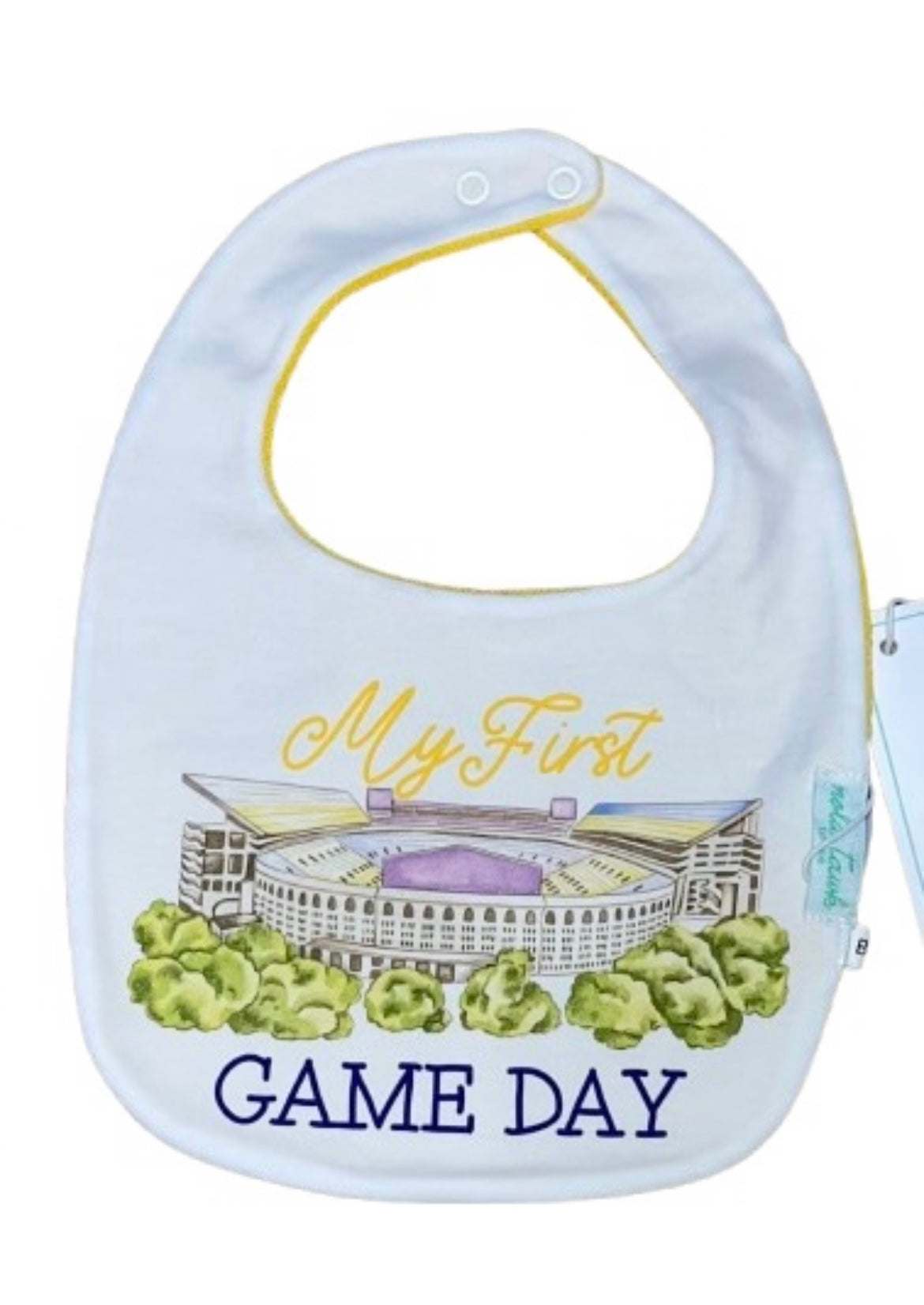 My First Game Day LSU Organic Cotton Baby Bib