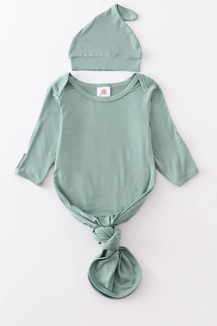 Bamboo Baby Gown Set - Teal
