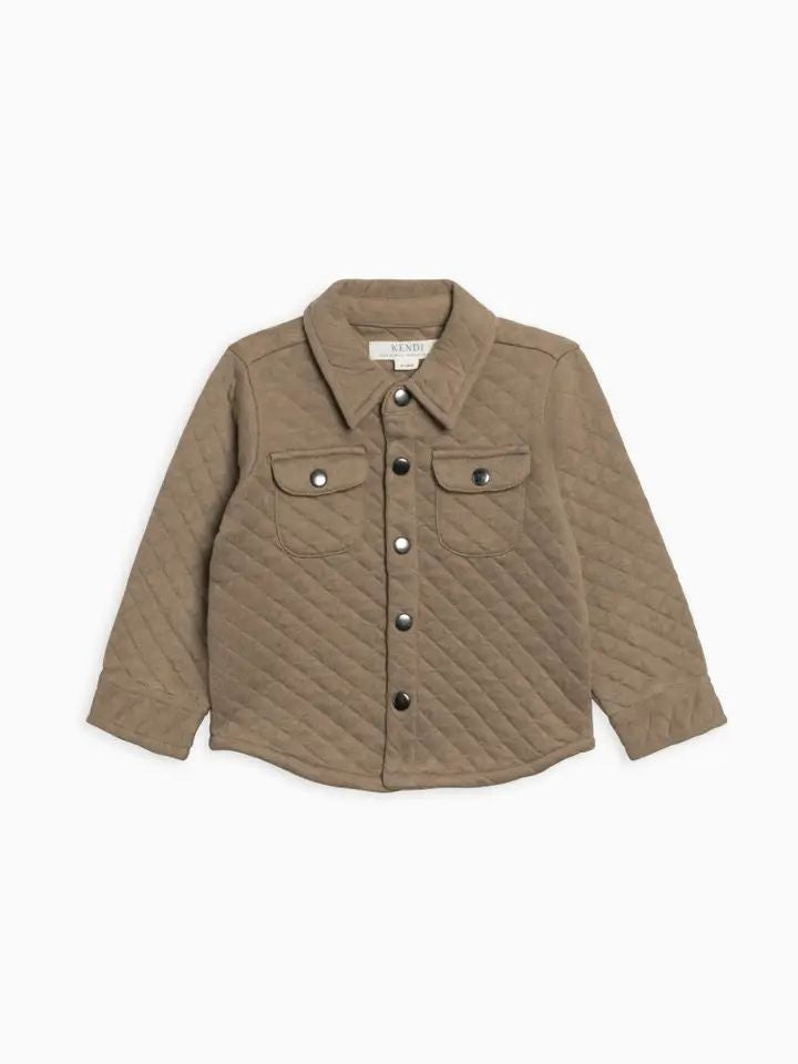Taupe Quilted Shirt/Jacket