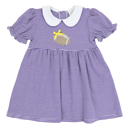 Purple Striped Tailgate Dress