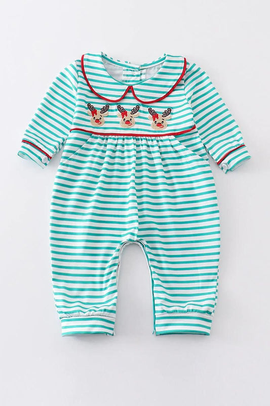 Reindeer Trio Girl Romper