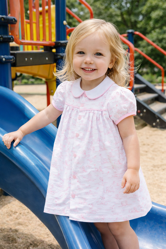 Snips and Snails Pink Puppies Dress