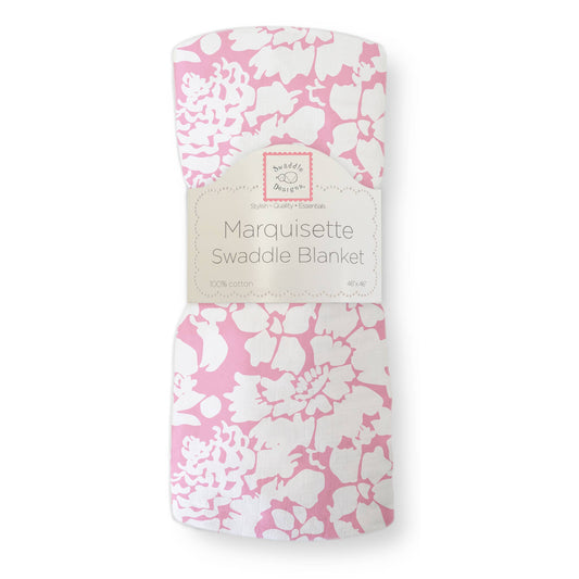 Lush Pink Muslin Marquisette Swaddle Blanket