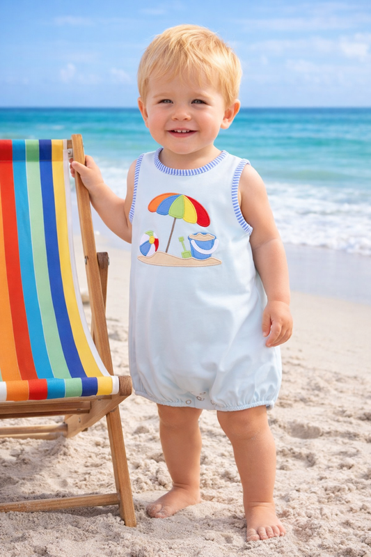 Beach Umbrella Boy Bubble