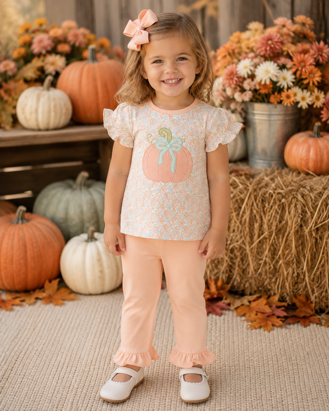 Pumpkin Appliqué Legging Set