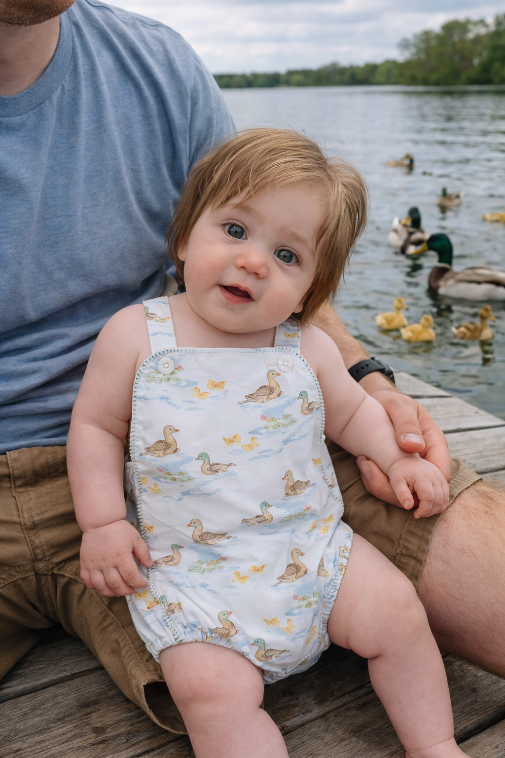 Darling Ducks Boy Sunsuit