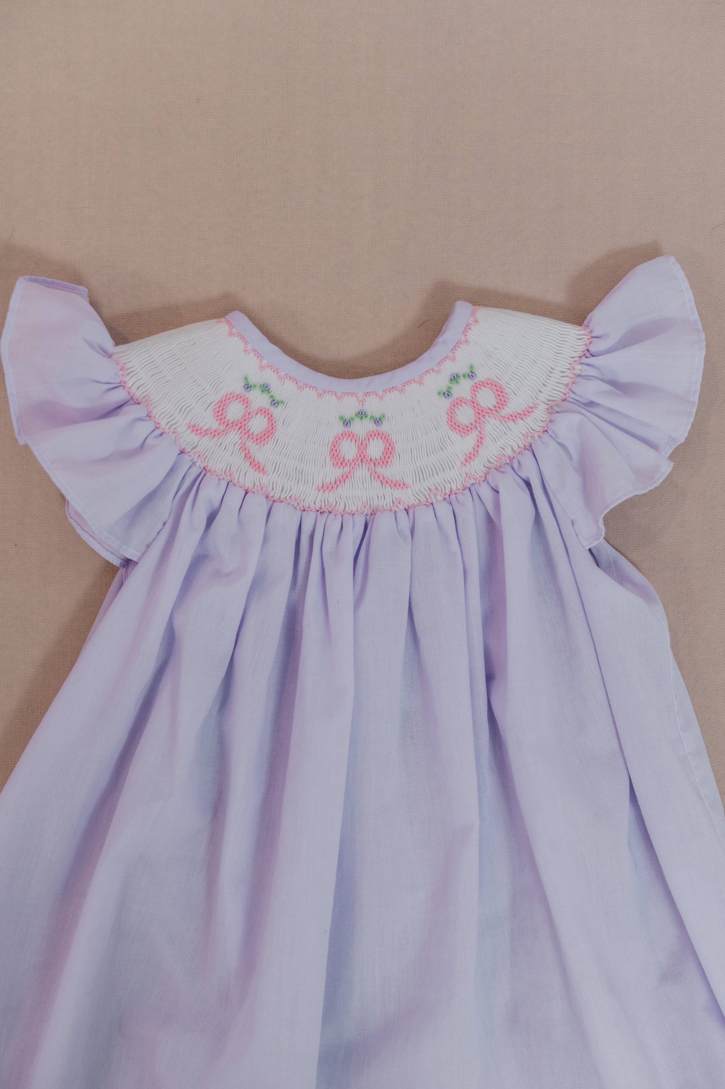 Smocked Bows Bishop Dress