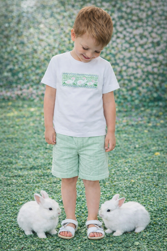 Smocked Bunnies Short Set