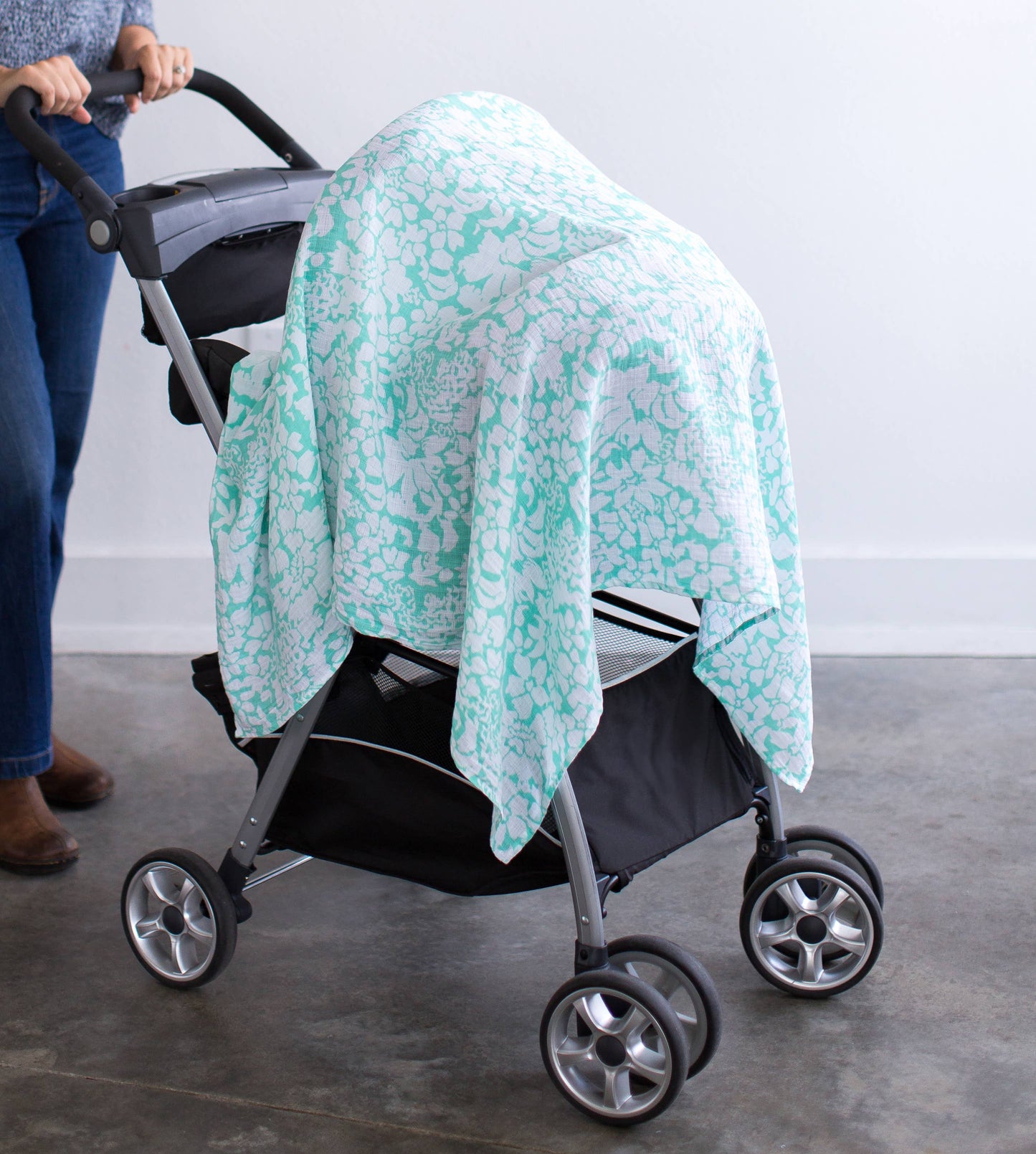 Lush Sea Crystal Premium Muslin Marquisette Swaddle Blanket