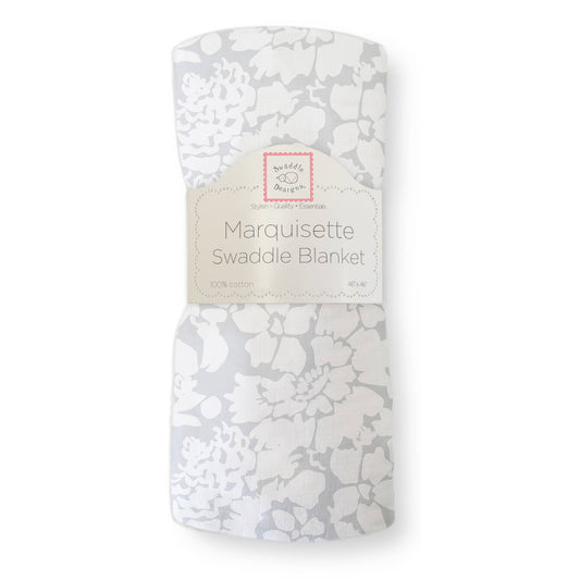 Lush Gray Muslin Marquisette Swaddle Blanket
