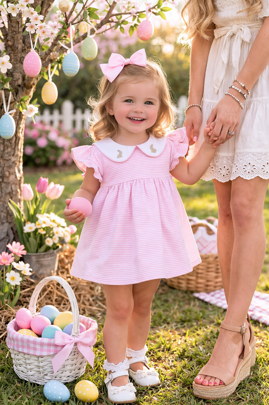 Embroidered Bunnies Dress