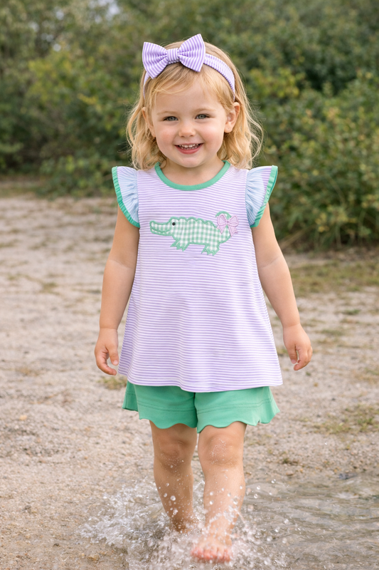 Alligator Scallop Short Set