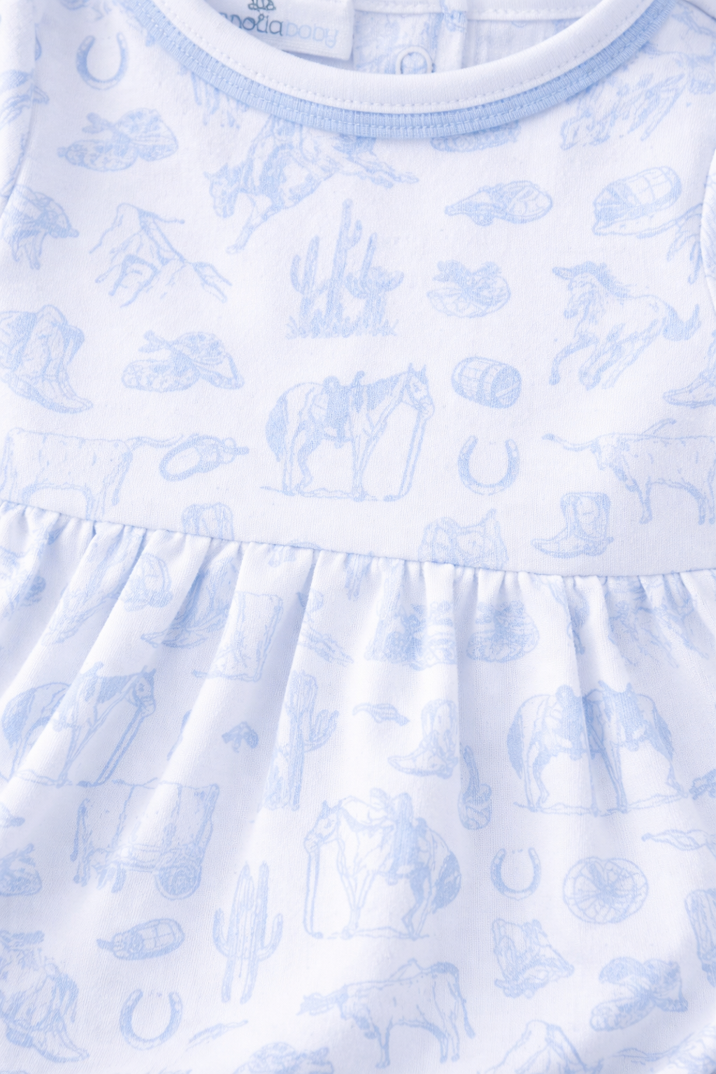 Blue Western Toile Bubble