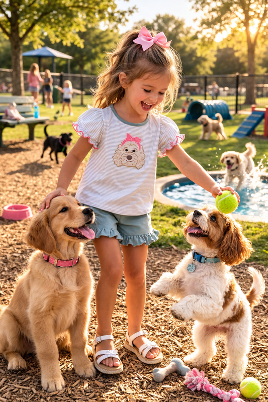 Doodle Girl Short Set