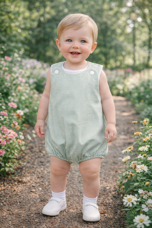 Brooks Green Gingham Bubble