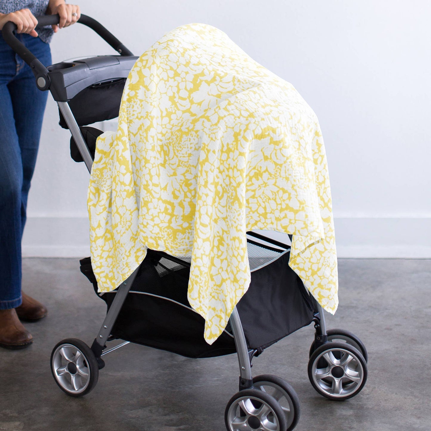 Lush Yellow Muslin Marquisette Swaddle Blanket