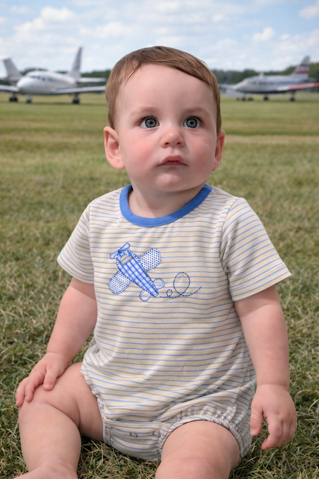 Airplane Appliqué Bubble