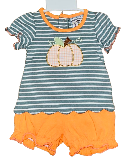Pumpkin Applique Bloomer Set