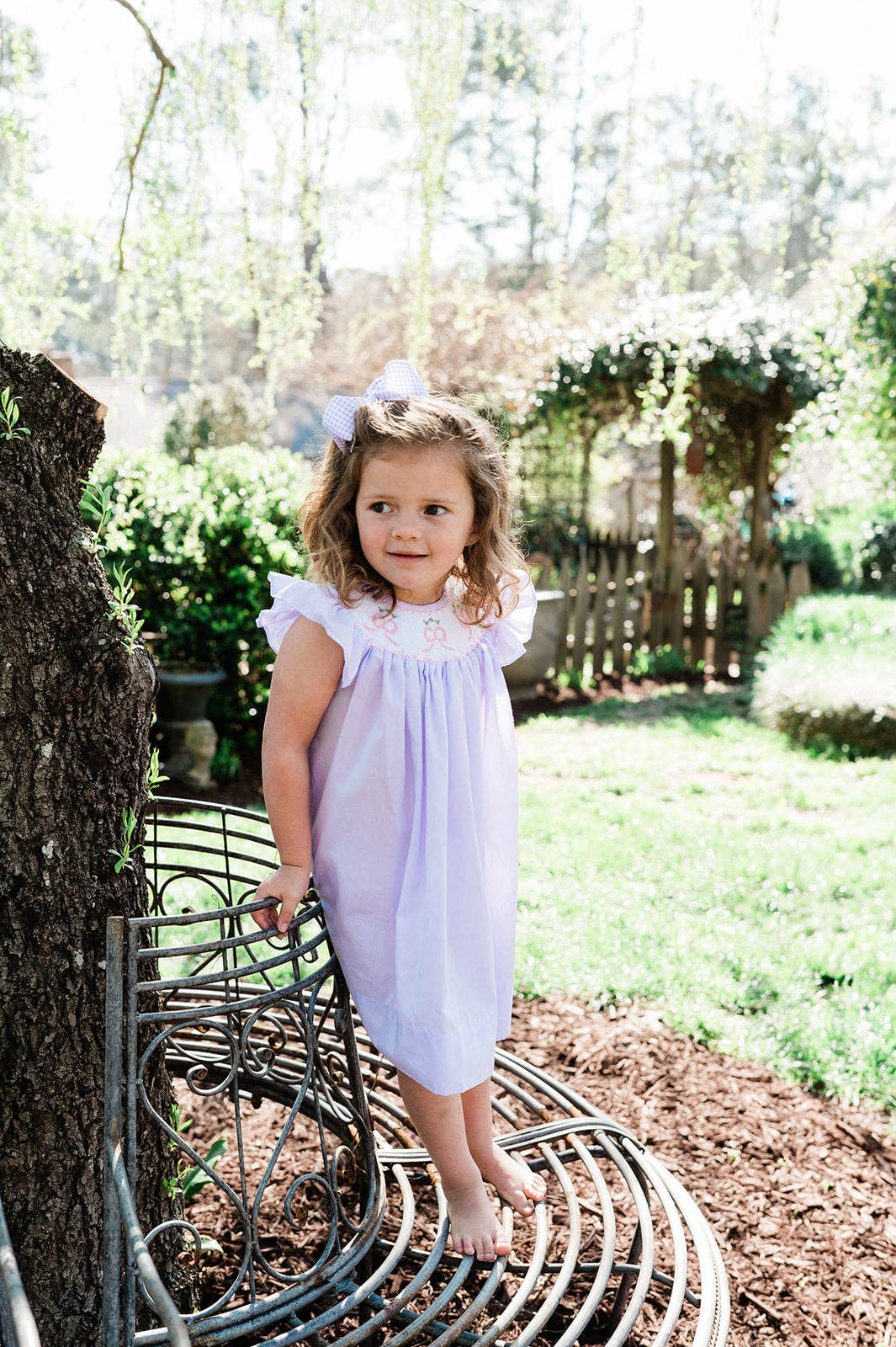 Smocked Bows Bishop Dress
