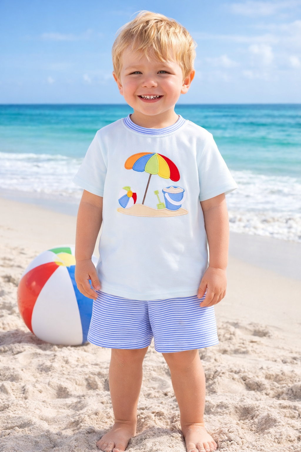 Beach Umbrella Boy Short Set