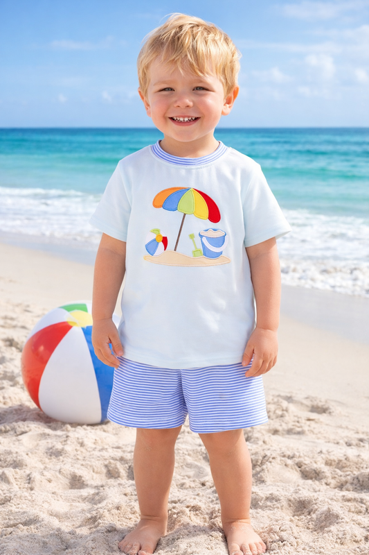Beach Umbrella Boy Short Set