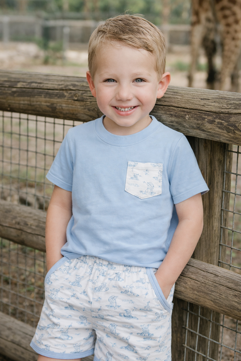 Snips and Snails Blue Puppies Short Set