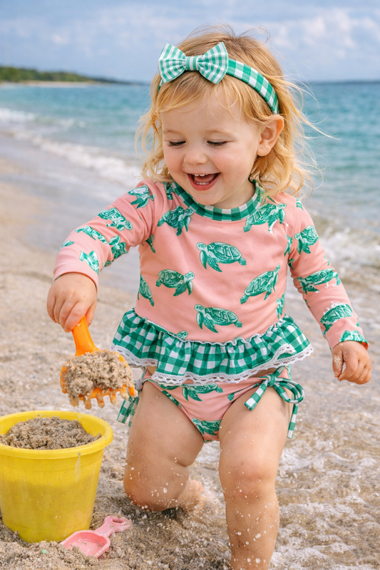 Sea Turtles Rashguard Tankini Set