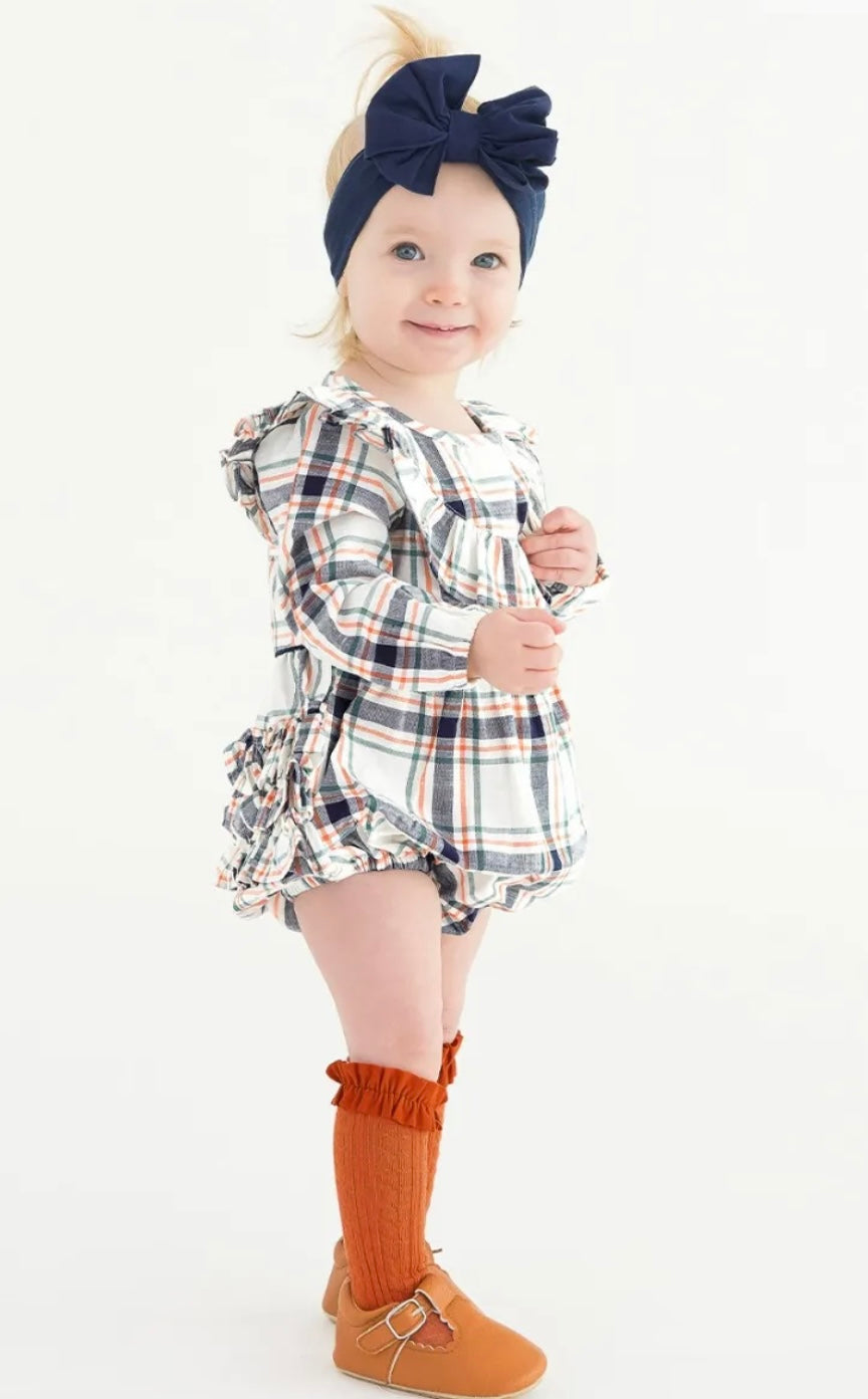 Harvest Plaid Romper