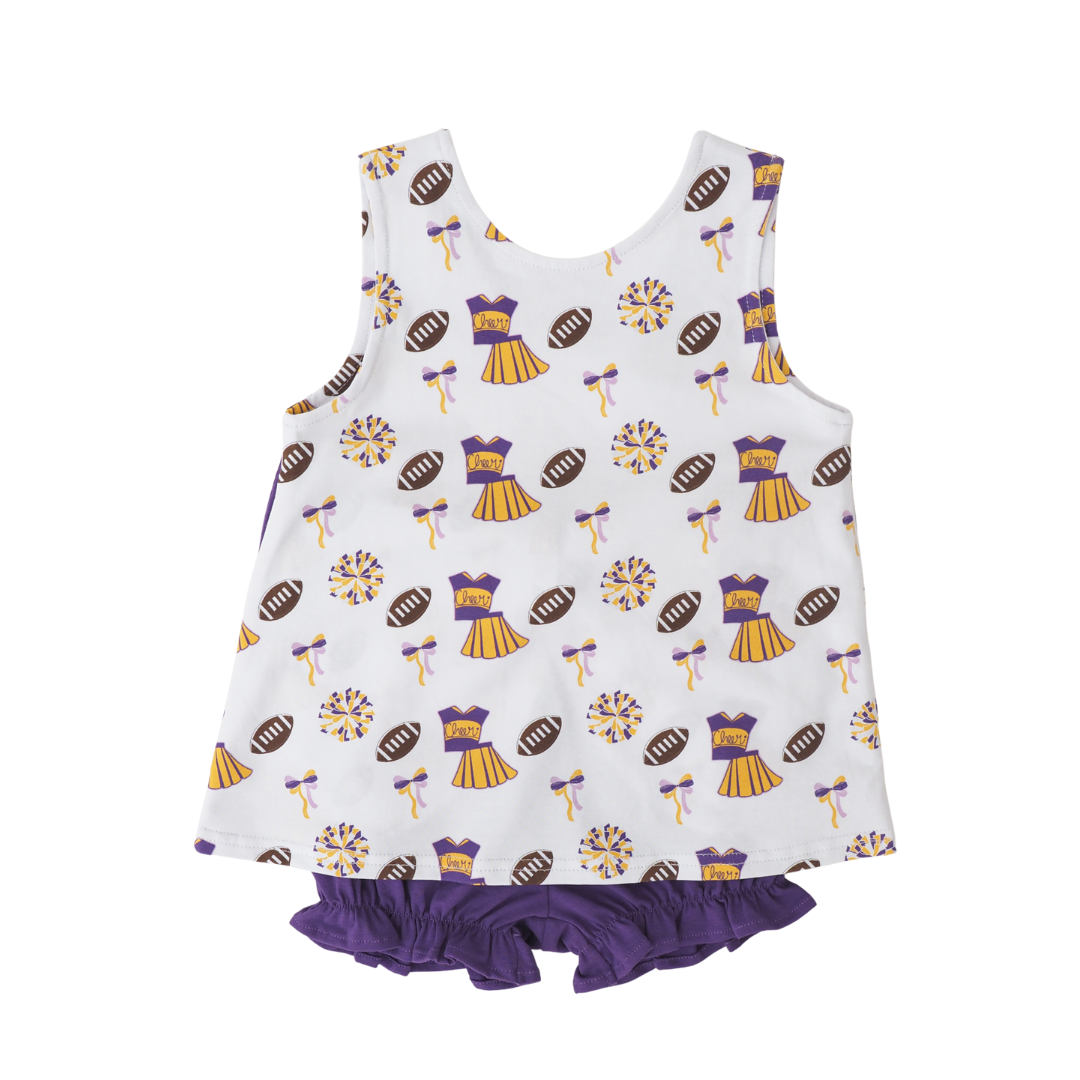Varsity Purple Blaire Bow Back Set
