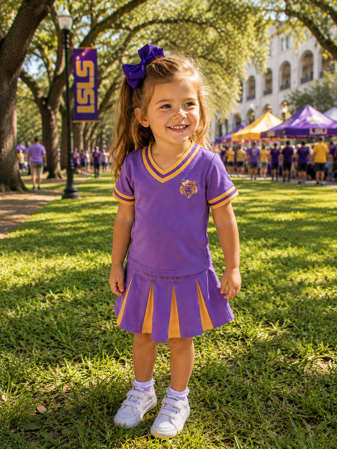 Vintage LSU Cheer Skort Set