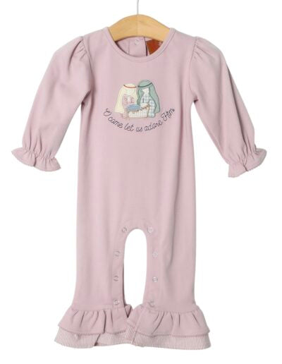 Nativity Appliqué Ruffled Romper