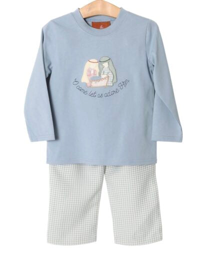 Nativity Appliqué Pant Set