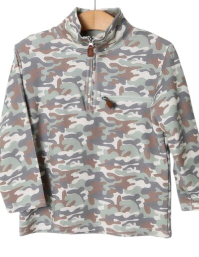 Kingston 1/4 Zip Camo Pullover