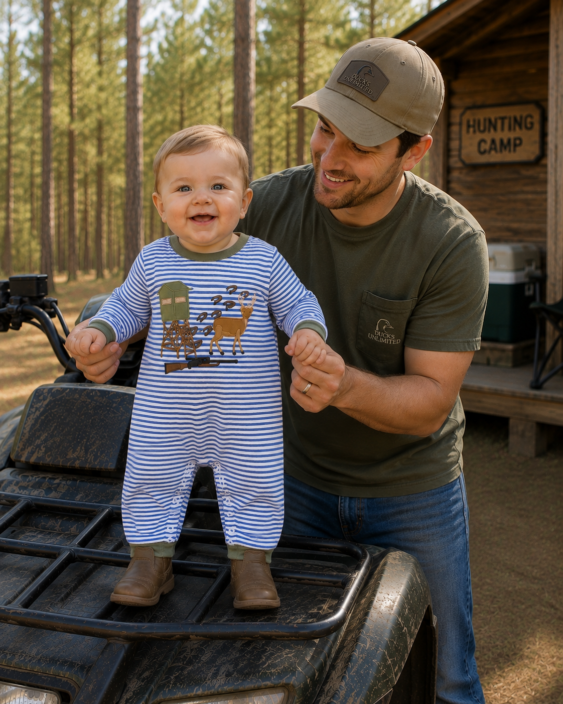 Evening Hunt Appliqué Romper