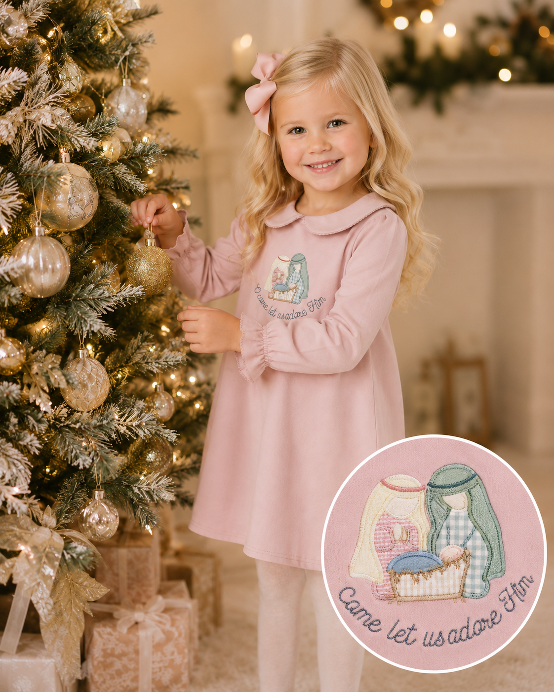 Nativity Appliqué Dress