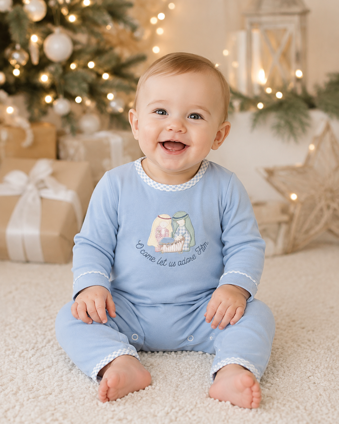 Nativity Appliqué Romper