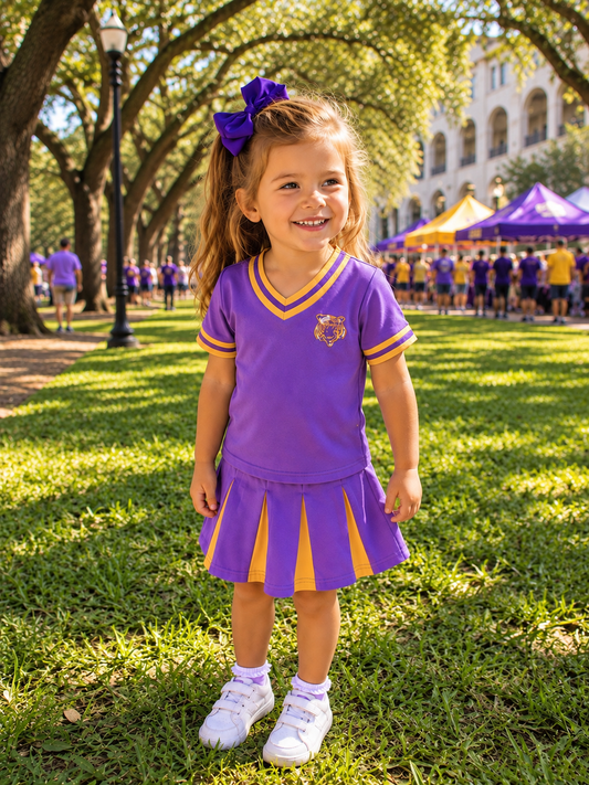Vintage LSU Cheer Skort Set