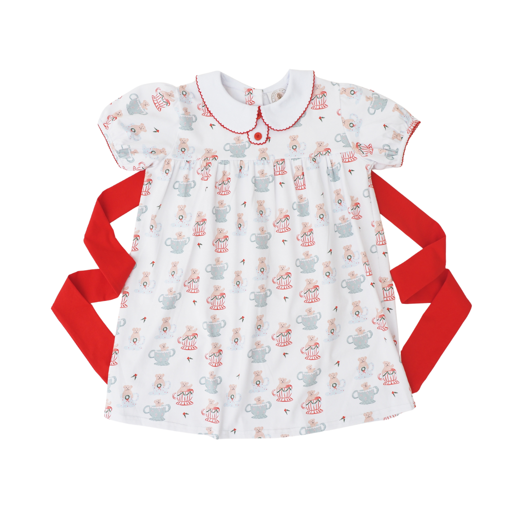 Teddy Bear Tea Bow Dress