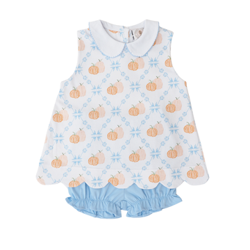 Pumpkin Row Scalloped Bloomer Set