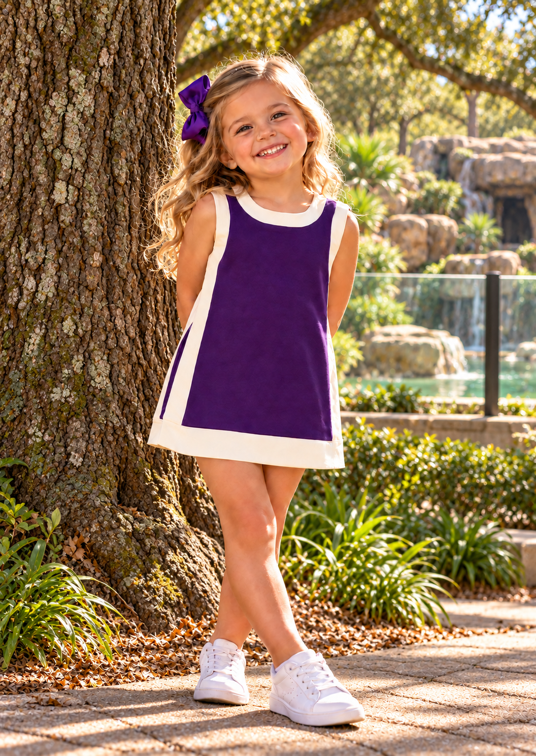 Skylar Purple Dress with Shorts