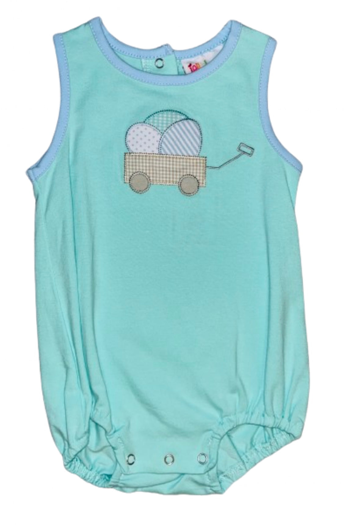 Easter Wagon Applique Boy Bubble